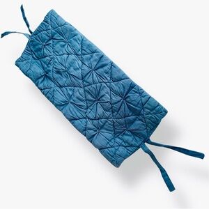 DKNY 22” Long Lumbar Puff Quilted Decorative Dark Blue Throw Pillowcase